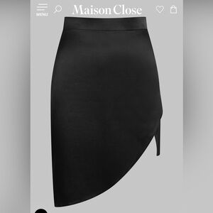 Maison Close Rendez-Vous Black Silk Skirt NIB / NWT